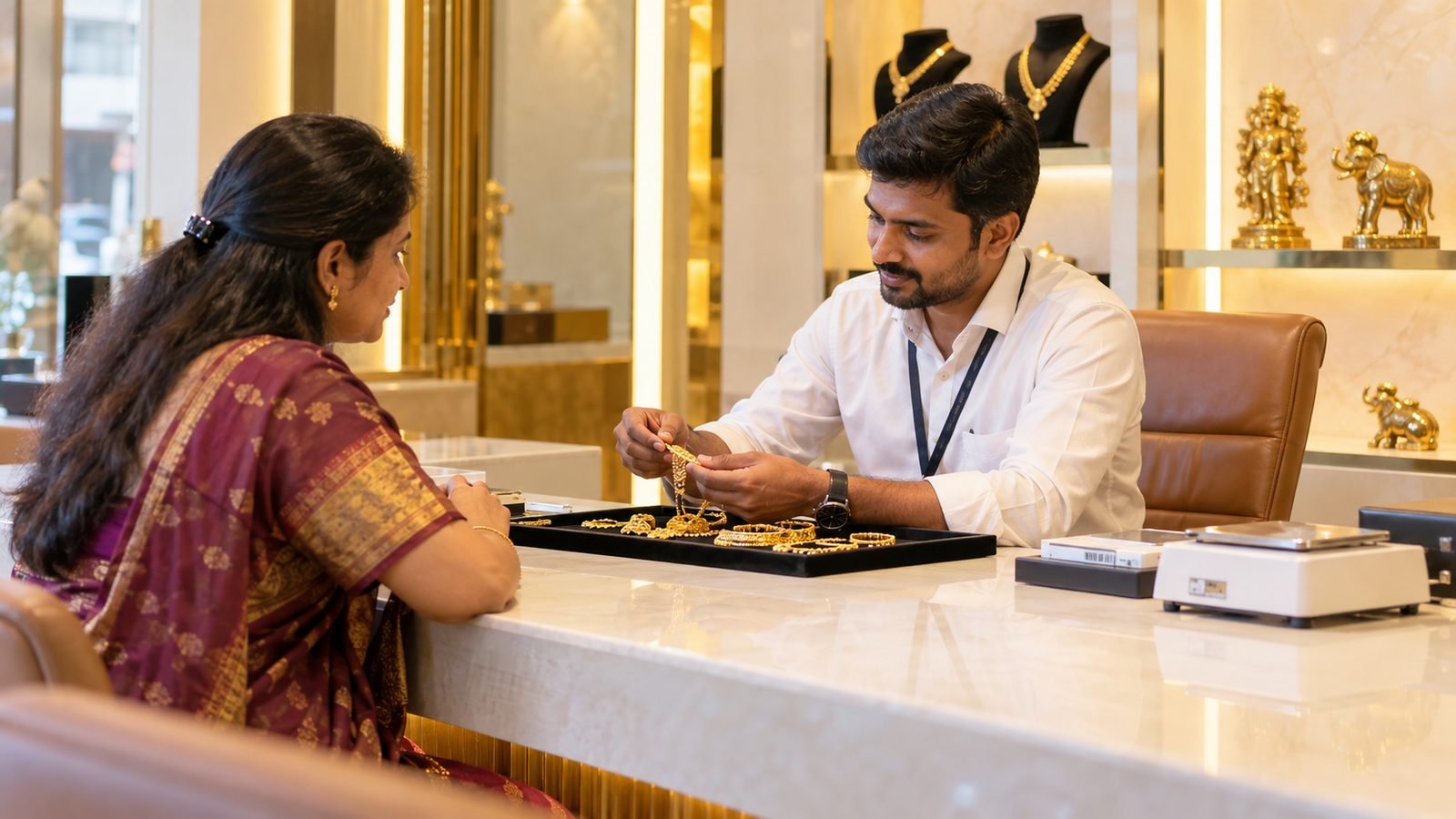 Gold valuation consultation at MM Gold Buyers Coimbatore